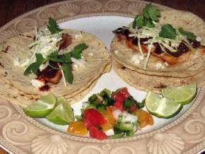 Grilled Turkey Tacos with the Mole Sauce